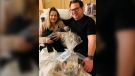 Brandy McCann and Bruce Bianco welcomed Harlow Winter Margaret at 12:09 a.m., Ottawa's first baby of 2021. (Photo courtesy: Montfort Hospital)