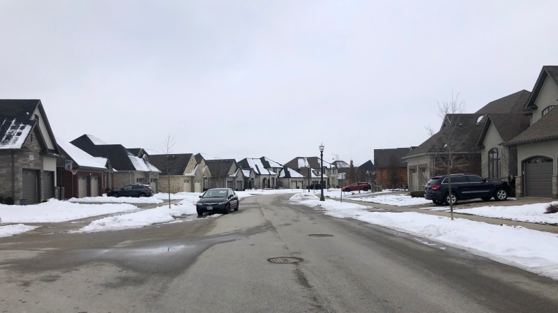 Callingham Drive in north London, Ont. is seen Monday, Jan. 4, 2021. (Jim Knight / CTV News)