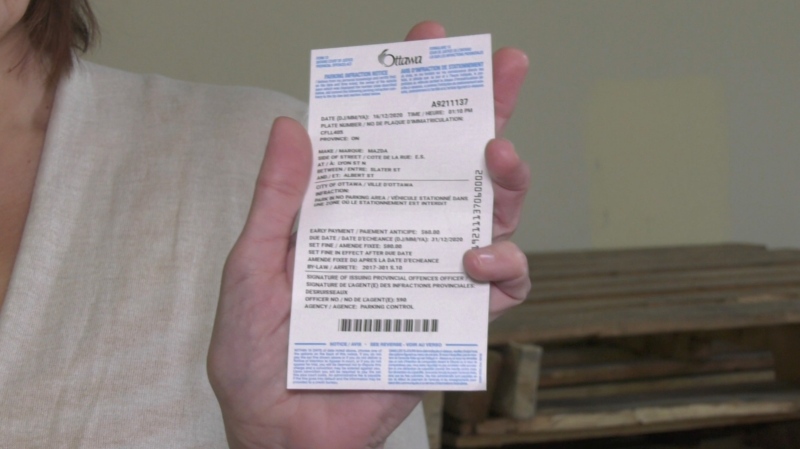 Ottawa businesses say their customers are receiving parking tickets while picking up items during the COVID-19 pandemic. (Leah Larocque/CTV News Ottawa)