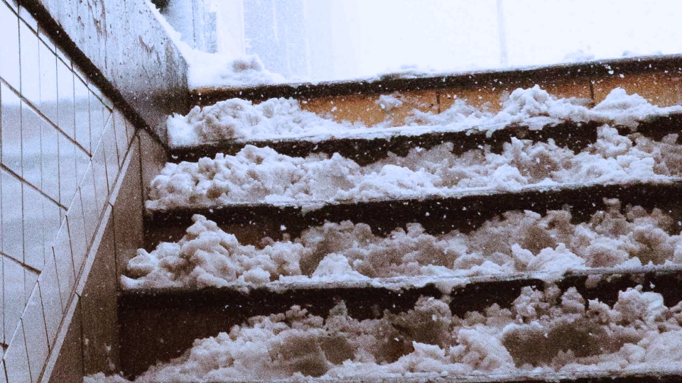 Snowy stairs 