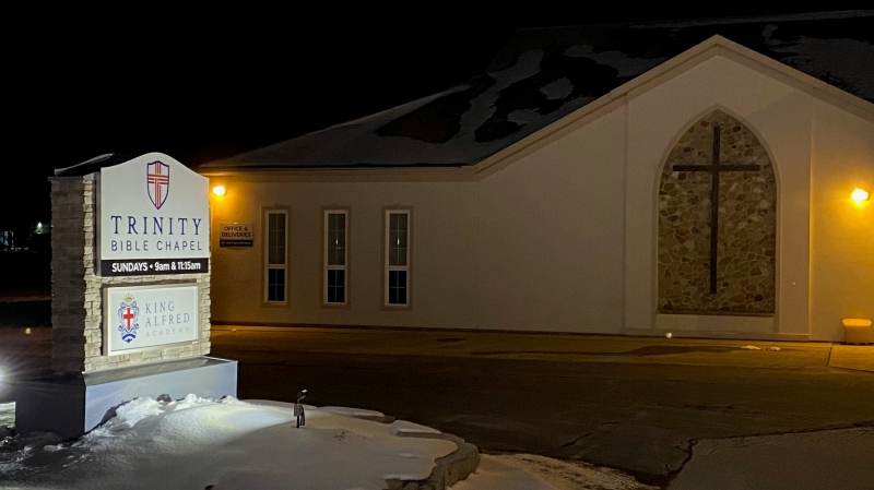 Trinity Bible Chapel in Woolwich Township (Terry Kelly / CTV News Kitchener)