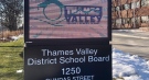 A sign at the Thames Valley District School Board offices in London, Ont. is seen Friday, Jan. 8, 2021. (Jim Knight / CTV News)