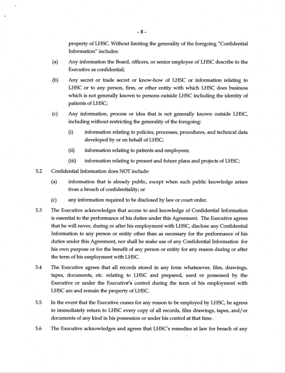 Dr. Paul Woods Contract Page 9