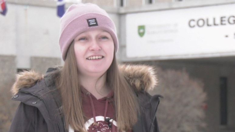 Bailey Harvey is a fourth-year education student who is applying for temporary teaching permits. (Carla Shynkaruk/CTV News)