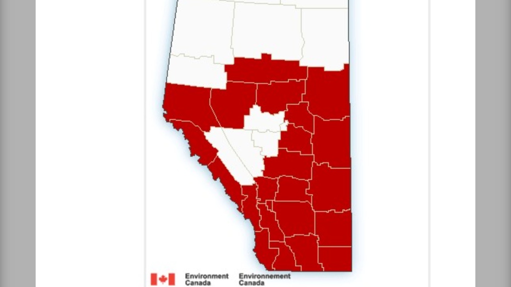 Envionrment Canada warning Jan. 13, 2021