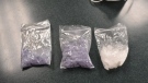 Some of the drugs found during the arrest are shown: (West Shore RCMP)