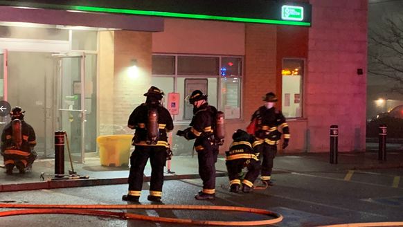 Fire at Woodstock bank