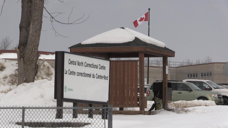 Central North Correctional Centre in Penetanguishene, Ont. on Fri., Jan. 15, 2021 (Siobhan Morris/CTV News)