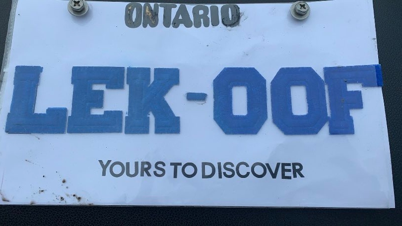 Photo of a fake licence plate