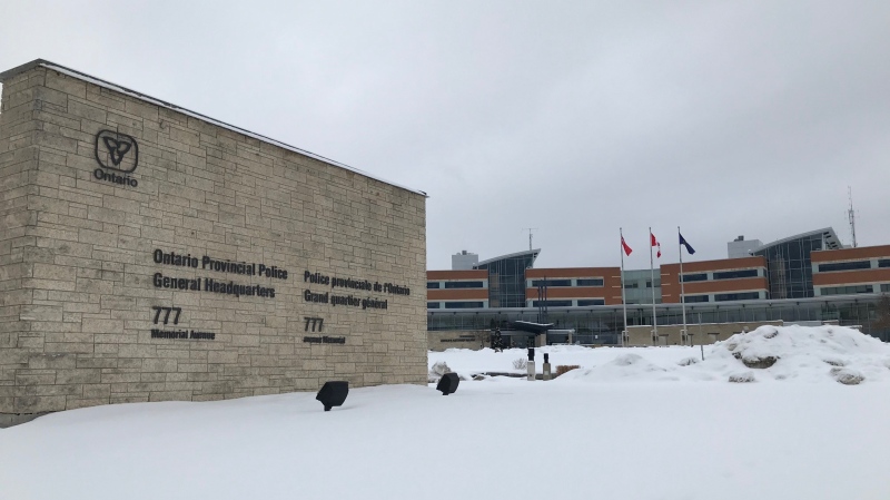 Ontario Provincial Police Headquarters in Orillia, Ont. Jan. 20, 2021 (Jim Holmes/CTV News)