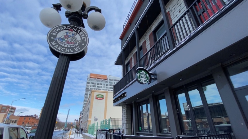 Starbucks in Ottawa’s Byward Market, will be closing in the coming weeks. The coffee-chain has accelerated plans to close up to 300 locations across Canada by March and it’s another blow to the city’s downtown sector as business struggle to survive. Ottawa, ON. (Tyler Fleming/CTV News Ottawa)