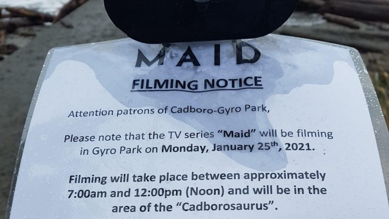 Netflix television series, Maid, began filming in Greater Victoria in fall 2020.