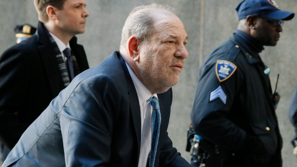 Harvey Weinstein arrives at court in 2020