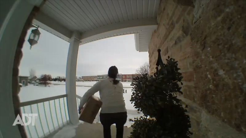 Ontario Provincial Police investigating the theft of a package from a home in Casselman on Jan. 25. (Photo courtesy: Twitter/OPP_ER)
