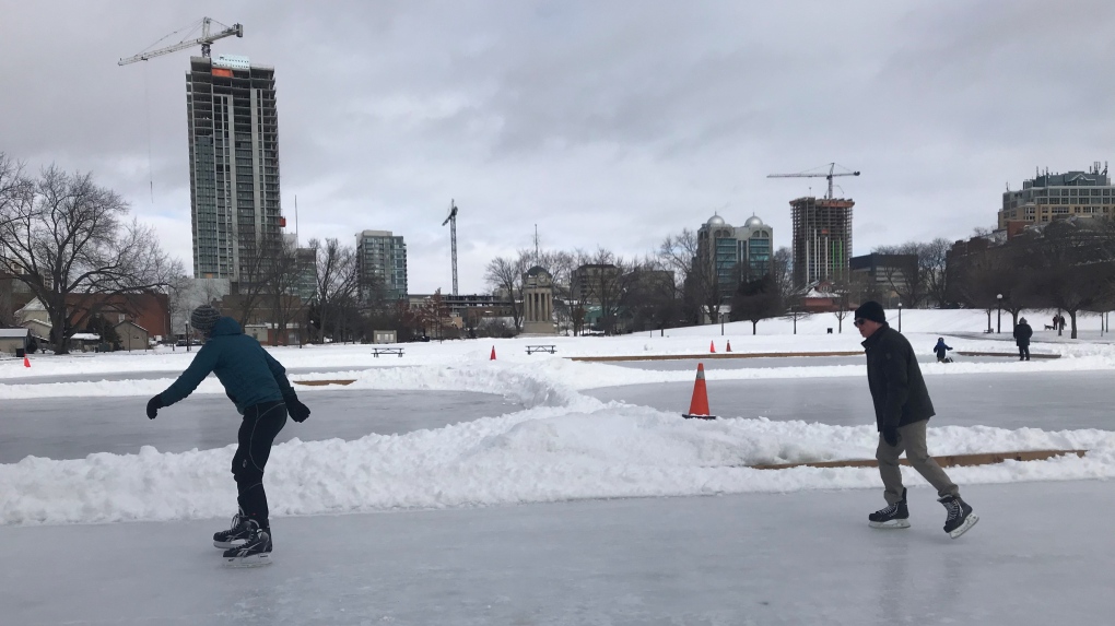 People skating at Victoria Park