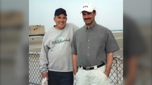Bob Waldron is pictured here with his father, who died after the unthinkable happened: Waldron, while working as a personal support worker in Montreal in the spring, contracted COVID-19, resulting in his whole family falling ill. (Bob Waldron)