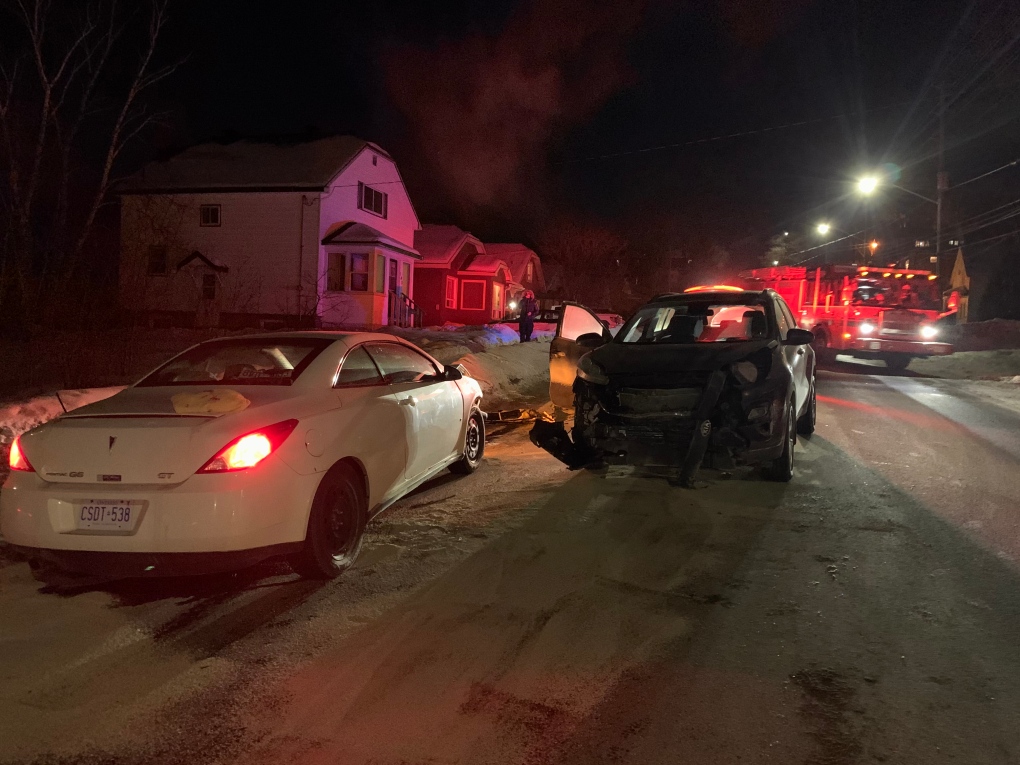 Two vehicle collision