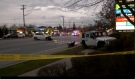 A motor vehicle crash in Surrey on Jan. 29, 2021, closed roads to traffic for several hours (CTV News Vancouver).