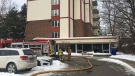 Fire at 136 Albert St. in London Ont. on Jan. 31, 2021. (Brent Lale/CTV London)