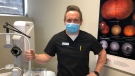 Dr. Wes McCann, optometrist at Upper Richmond Optometry in London, Ont. says he is ready to help with the government's vaccination plan. (Jordyn Read/CTV London)