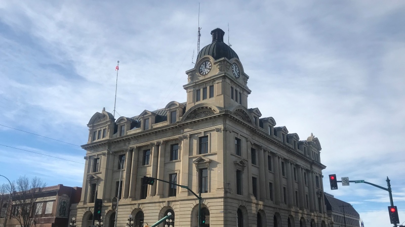 Moose Jaw City Hall is seen in this image, taken Feb. 2, 2021. (Cally Stephanow/CTV News) 