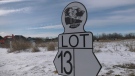 Lot 13 on Emily Avenue in Kingsville, Ont. on Tuesday, Feb. 2, 2021. (Chris Campbell/CTV Windsor)
