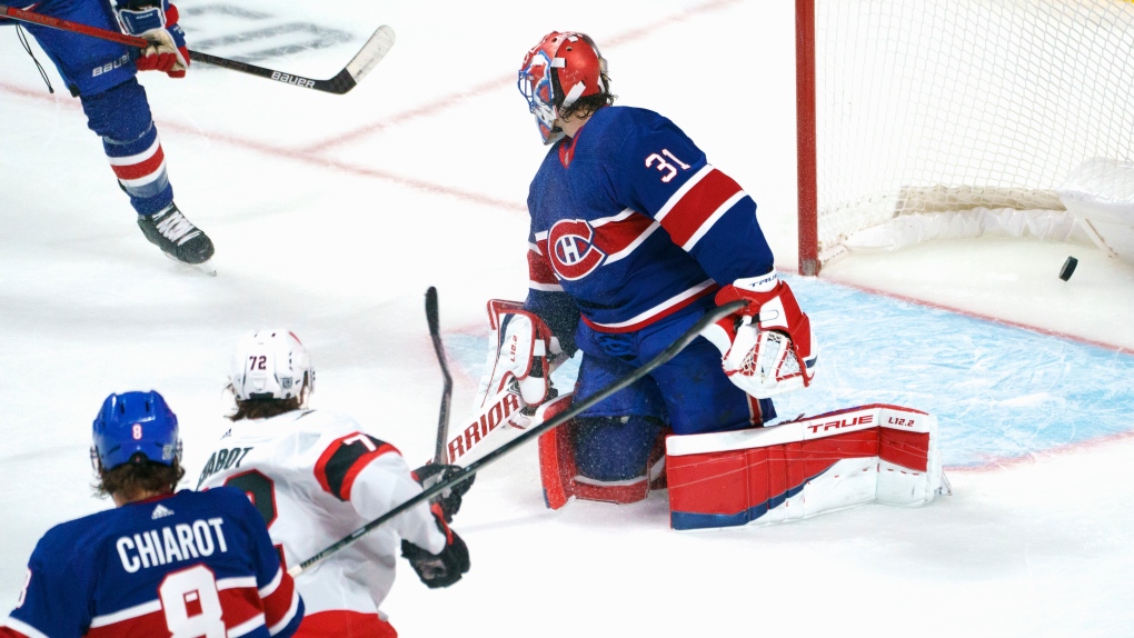 Ottawa Senators' Thomas Chabot scores