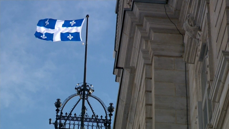 Quebec flag, fleur de lys