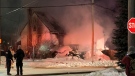 A house fire at 35 Gunn street in London Ont., caused significant damage on Friday night. Seen on Friday, February 5, 2021 (Taylor Choma/CTV News) 