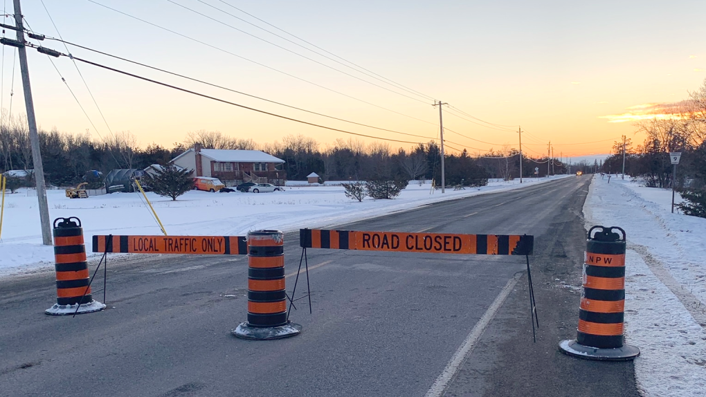 County Road 9 south of Napanee closed