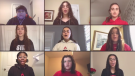 An image taken from the St. Thomas Aquinas students' rendition of Rise Up. (Source: Thomas Aquinas / YouTube)