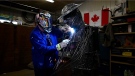 Barry W. Ranger transforms scraps into sculptures at his home in Hammond, east of Ottawa. (Joel Haslam/CTV News Ottawa)