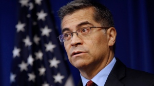 In this Dec. 4, 2019, file photo, California Attorney General Xavier Becerra speaks during a news conference in Sacramento, Calif. (AP Photo/Rich Pedroncelli, File)