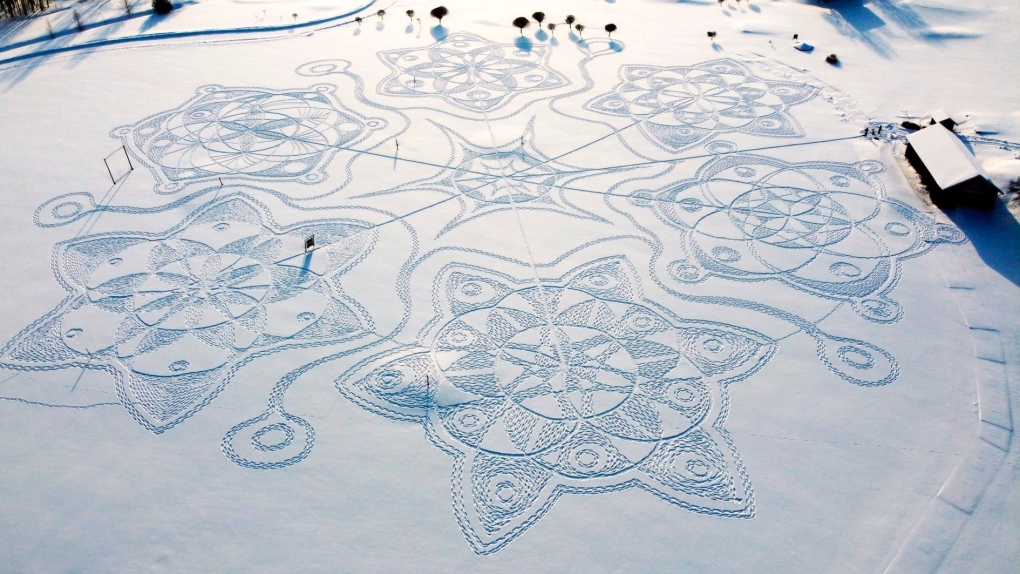 Finland snowshoe art