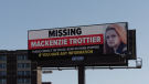 34 digital billboards have gone up across Canada in an effort to locate missing 22-year-old Mackenzie Trottier (Tyler Barrow/CTV Saskatoon)
