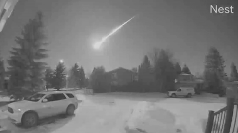 The Feb. 22, 2021, meteor was visible on CTV's own cameraman John Hanson's security footage. 