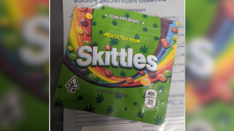 Ontario Provincial Police say a three-year-old in the Quinte West area became ill after ingesting several cannabis edibles made to look like candy. (Photo by the OPP / @OPP_ER / Twitter)