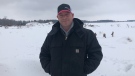 Micro-farmer Jeff King at his farm in Lakeside, Ont. on Tuesday, Feb. 23, 2021. (Jordyn Read / CTV News)