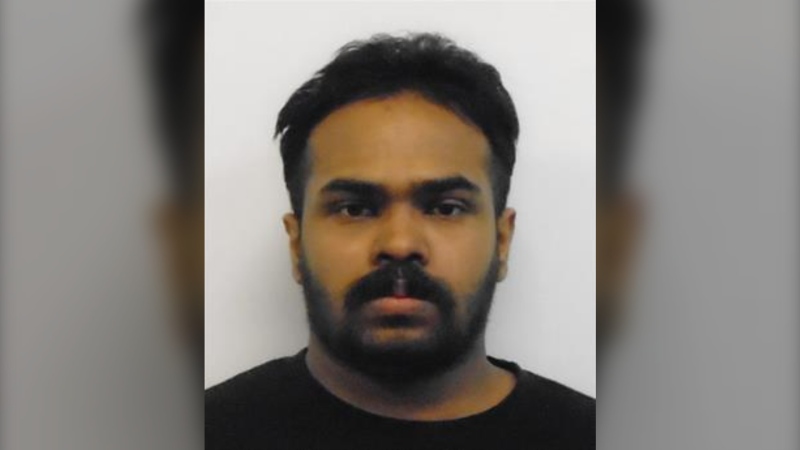 A Canada-wide warrant has been issued for Thusanth Ariyanayagam,26, after he allegedly breached his statutory release. (Photo submitted by the Ontario Provincial Police)