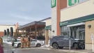 Car slams into TD Bank on Colonel Talbot Road in London Ont. on Feb. 23, 2021. (Source: Alessio Donnini)