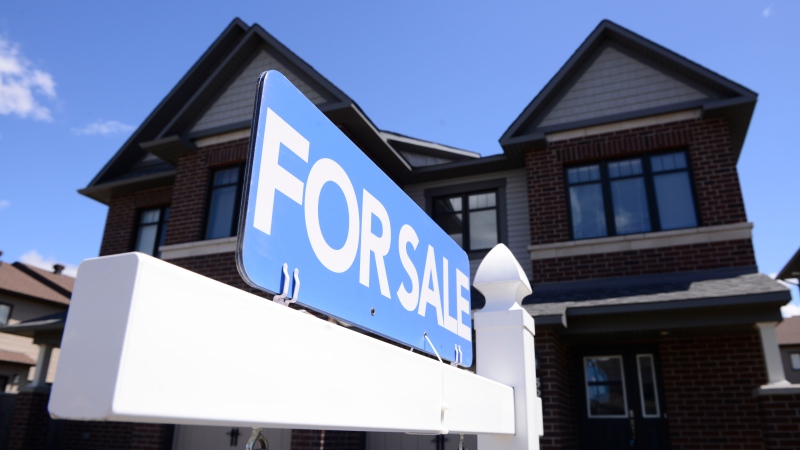 A new home is displayed for sale in a new housing development in Ottawa on Tuesday, July 14, 2020. (THE CANADIAN PRESS / Sean Kilpatrick)