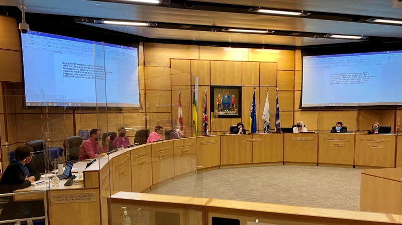 A Regina City Council meeting on February 24, 2021. (Gareth Dillistone / CTV Regina)