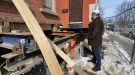 A Centretown family decided to lift their home instead of moving to create a basement. Ottawa, ON. Feb. 26, 2020. (Tyler Fleming/CTV News Ottawa)