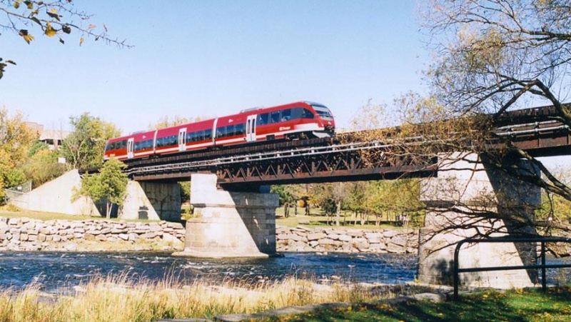 The Bombardier Talent trains were used on the original O-Train starting in 2001. (Photo courtesy: Twitter/OC_Transpo)