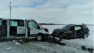 Head-on crash near Listowel, Ont. on March 2, 2021. (OPP)