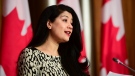 Dr. Supriya Sharma, chief medical adviser at Health Canada, holds a press conference in Ottawa on Friday, Feb. 26, 2021, to provide an update on the COVID-19 pandemic and vaccine rollout in Canada. (THE CANADIAN PRESS/Sean Kilpatrick)