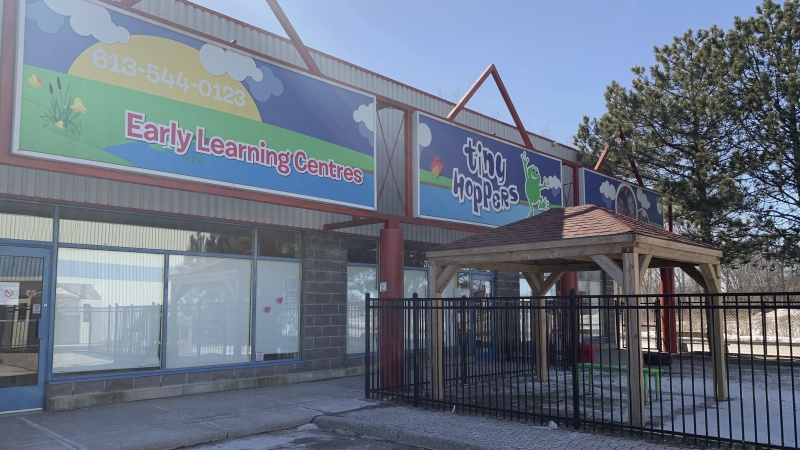 A COVID-19 outbreak has been declared at Tiny Hoppers daycare in Kingston. (Kimberley Johnson/CTV News Ottawa)