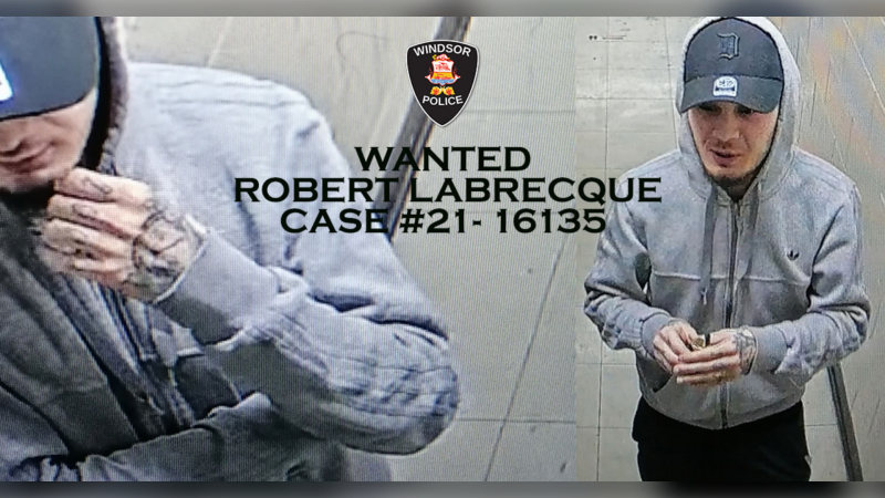 Surveillance photo of Robert Labrecque. (courtesy Windsor Police Service)