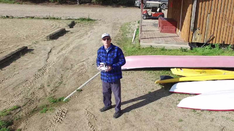 Murray Wilson out flying his drone at Barrier Lake, Sask. (Courtesy Murray Wilson)