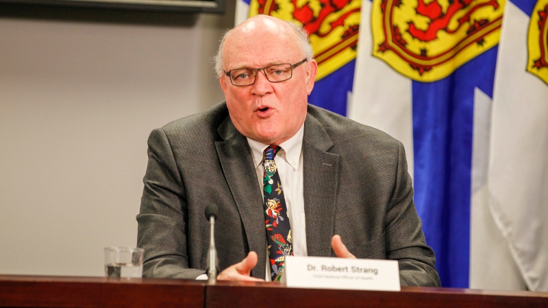 In a news conference on Friday, Strang acknowledged an issue earlier this week, where people over the age of 80 had troubles booking their vaccine appointments after the system crashed due to heavy online-traffic. (Photo courtesy: Communications Nova Scotia)
